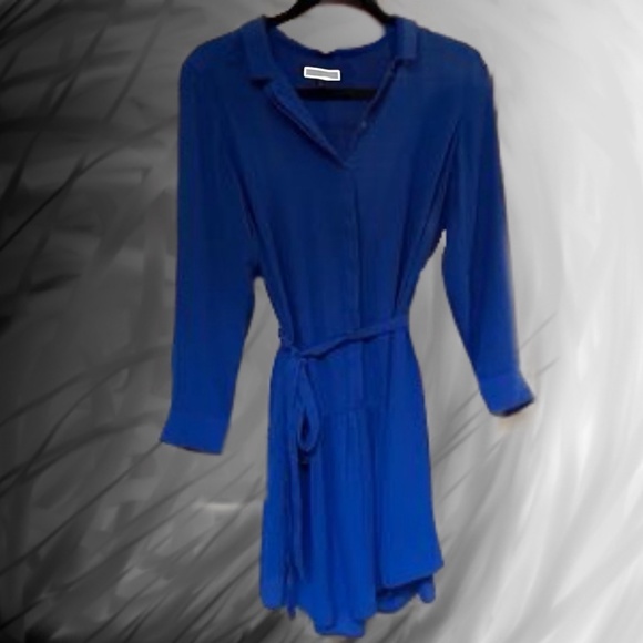 Brand New Banana Republic Blue Button-down Shirt Dress - Picture 1 of 10